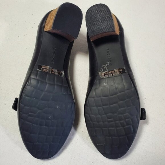 Rockport Adiprene Buckled Black Leather Loafer Block Heel Size Us 6.5 - Picture 8 of 15